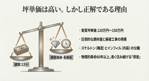 坪単価は高いが長寿命で資産価値が維持できる積水ハウスビエナのコストパフォーマンス