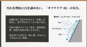 積水ハウス タフクリア30 親水性 汚れ落ちの仕組み 図解