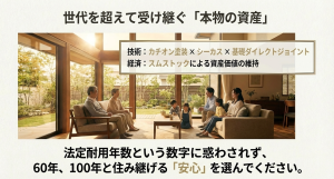 世代を超えて受け継ぐ積水ハウスの家と家族のイメージ