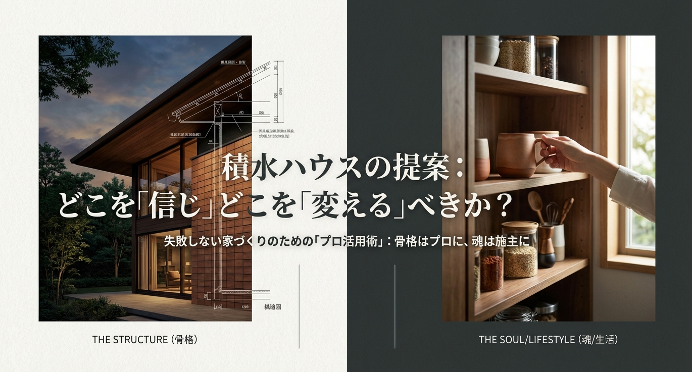 積水ハウスの提案を「信じる部分」と「変える部分」に分ける家づくりのプロ活用術の表紙